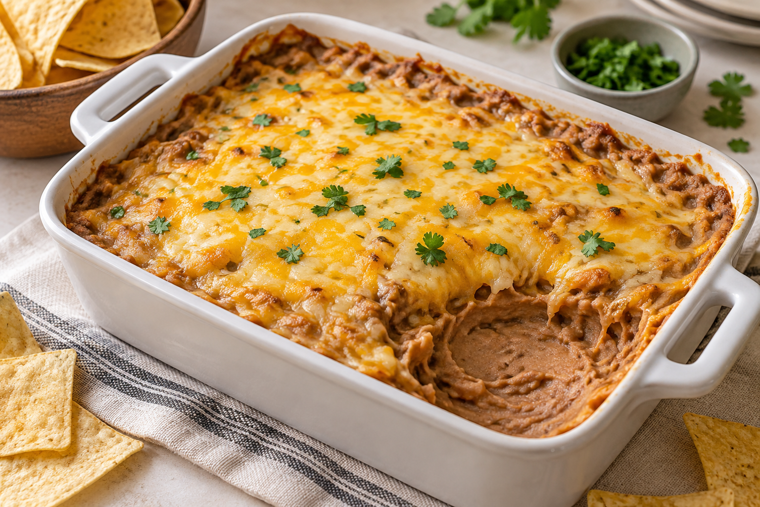 AI illustration of texas bean dip.